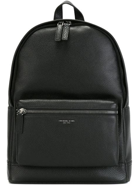 michael kors black leather backpack|Michael Kors leather backpack men.